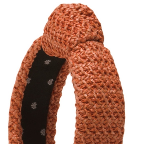NWT LELE SADOUGHI Coral Raffia Knotted Headband